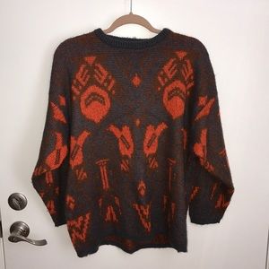 Vintage Benetton Orange & Blue Sweater